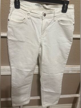 Old Navy White Cropped Women's Skinny Jeans; Sz 2